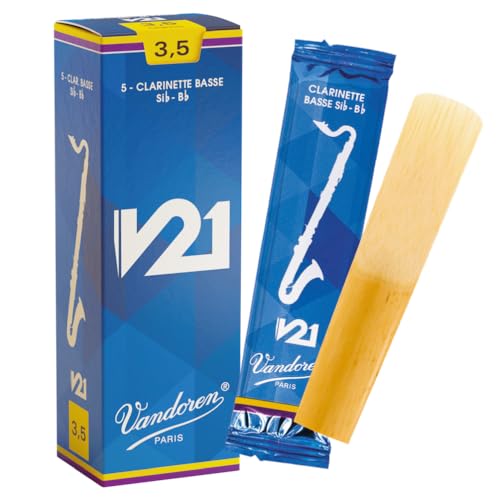 Amazon | バンドーレン バスクラリネットリード V21 硬さ : 3-1/2 (5枚